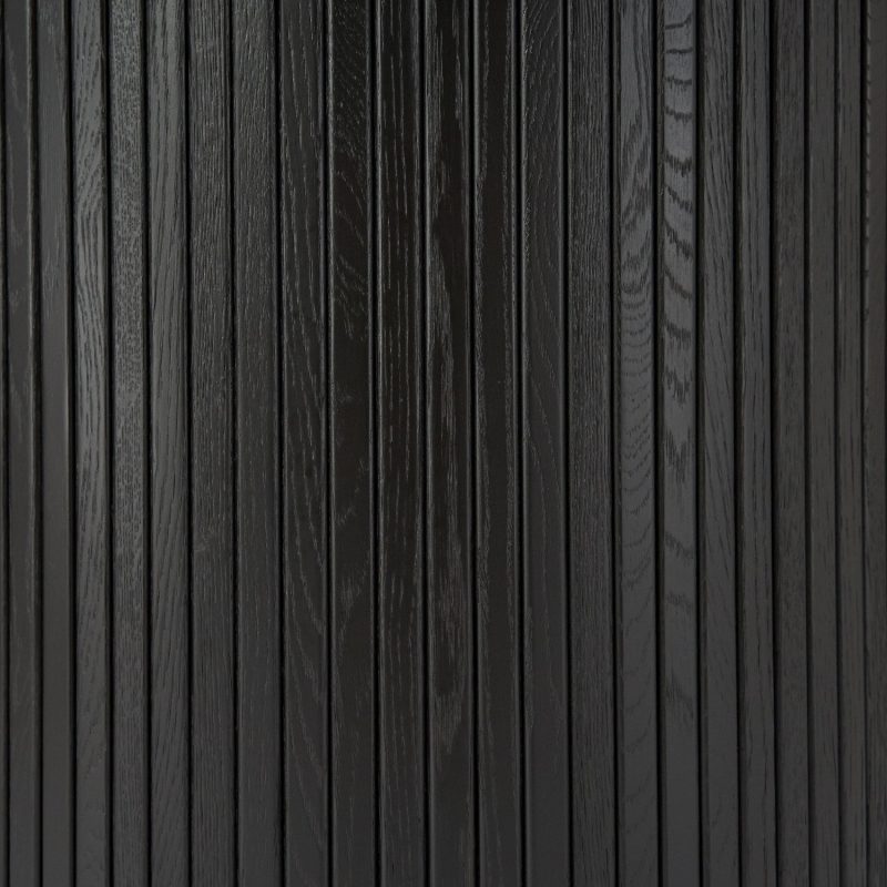 Round Black Oak Dining Table - Seats 4 - Jarel - Image 3