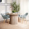 Round Light Oak Dining Table - Seats 4 - Jarel - Image 4
