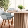 Round Light Oak Dining Table - Seats 4 - Jarel - Image 5
