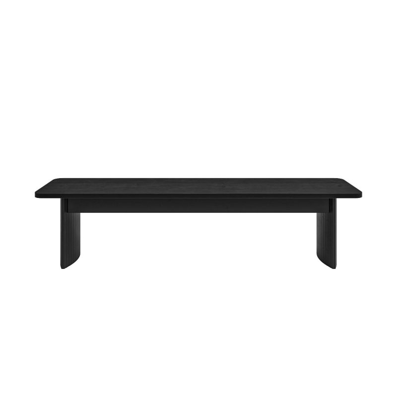 Large Black Oak Dining Bench - Seats 3 - Jarel - Image 3