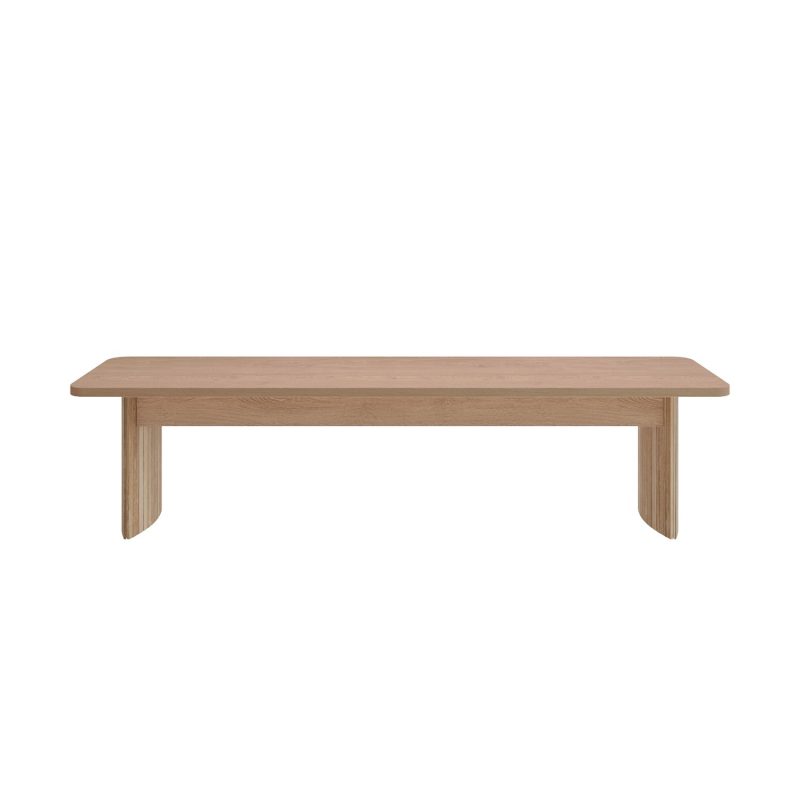 Large Light Oak Dining Bench - Seats 3 - Jarel - Image 3
