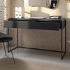 Matt Black Office Desk and Storage Cabinet Set - Larsen - Image 7