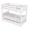 White Wooden Detachable Bunk Bed with Trundle - Luca - Image 5