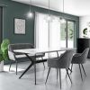 Grey Velvet Dining Bench with Back - Seats 2 - Logan - Image 3