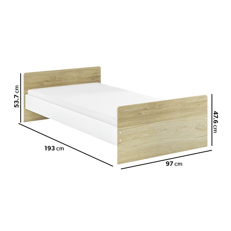 L-Shaped Detachable Bunk Bed with Storage in White and Oak - Layne - Image 4