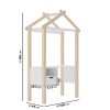 Kids White and Pine House Desk with Storage - Mylo - Image 2