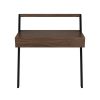 Walnut Brown Wall Mounted Leaning Desk with Storage Drawer - Nico - Image 4