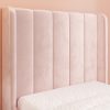 Pink Velvet Single Bed Frame with Storage Drawer - Phoebe - Image 3