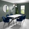 Large White Gloss Modern Dining Table - Seats 6 - Rochelle - Image 4