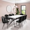 Large White Gloss Modern Dining Table - Seats 6 - Rochelle - Image 5