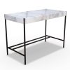 Small White Marble Effect Office Desk - Roxy - Image 3