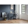 Grey Concrete Effect office Desk with 2 Shelves - Staten - Julian Bowen - Image 2