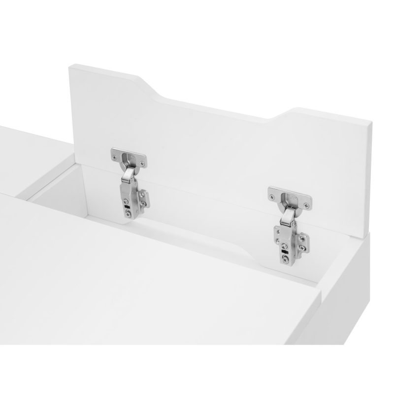 White and Oak Effect Office Desk with 2 Drawers - California - Julian Bowen - Image 2