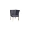 Dark Grey Fabric Corner Dining Bench Piece - Valent