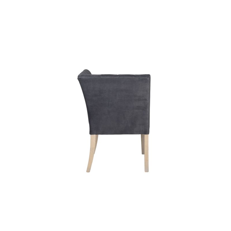 Dark Grey Fabric Corner Dining Bench Piece - Valent - Image 3