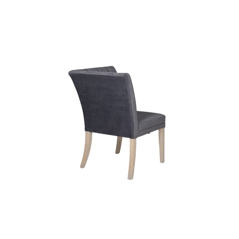 Dark Grey Fabric Corner Dining Bench Piece - Valent - Image 4