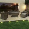 6 Seater Grey Rattan Garden Sofa Set - Fortrose - Image 2