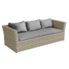 6 Seater Grey Rattan Garden Sofa Set - Fortrose - Image 4