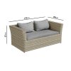 6 Seater Grey Rattan Garden Sofa Set - Fortrose - Image 6