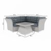 Grey Rattan Garden Corner Sofa and Table Set - Aspen - Image 4