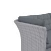 Grey Rattan Garden Corner Sofa and Table Set - Aspen - Image 5