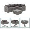 Grey Rattan Garden Corner Sofa Set - Fortrose - Image 4