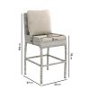 Grey Rattan Bar Set with 4 Bar Stools - Aspen - Image 4