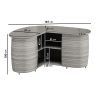 Grey Rattan Bar Set with 4 Bar Stools - Aspen - Image 5