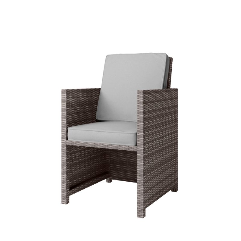 10 Seater Dark Grey Rattan Cube Garden Dining Set - Fortrose - Image 3