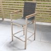 Wood Effect & Aluminium Garden Bar Set with 4 Stools - Como - Image 2