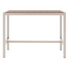 Wood Effect & Aluminium Garden Bar Set with 4 Stools - Como - Image 3