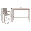 Wood Effect & Aluminium Garden Bar Set with 4 Stools - Como - Image 6