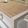 Wood Effect & Aluminium Garden Bar Set with 4 Stools - Como - Image 7