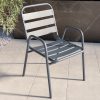 Grey Aluminium 4 Seater Square Garden Dining Set - Como - Image 2