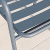 Grey Aluminium 4 Seater Square Garden Dining Set - Como - Image 3