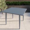 Grey Aluminium 4 Seater Square Garden Dining Set - Como - Image 4