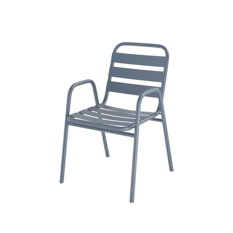 Grey Aluminium 4 Seater Square Garden Dining Set - Como - Image 5