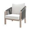 2 Seater Natural Teak Wood & Rope Garden Bistro Set - Aspen - Image 3
