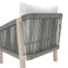 2 Seater Natural Teak Wood & Rope Garden Bistro Set - Aspen - Image 4