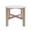 2 Seater Natural Teak Wood & Rope Garden Bistro Set - Aspen - Image 6