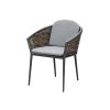 6 Seater Garden Dining Set with Weaved Wicker Chairs & Stone Table Top - Image 3