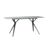 6 Seater Garden Dining Set with Weaved Wicker Chairs & Stone Table Top - Image 6